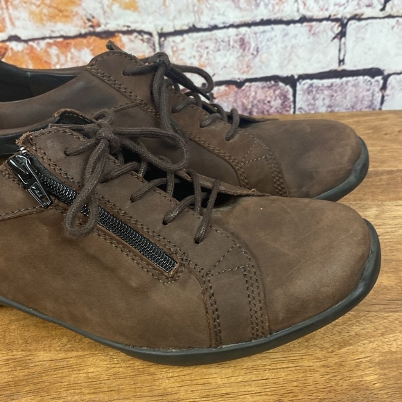 Wolky STELLA Brown Leather Walking Hiking Comfort Sneakers Sz EU41 - Picture 5 of 15